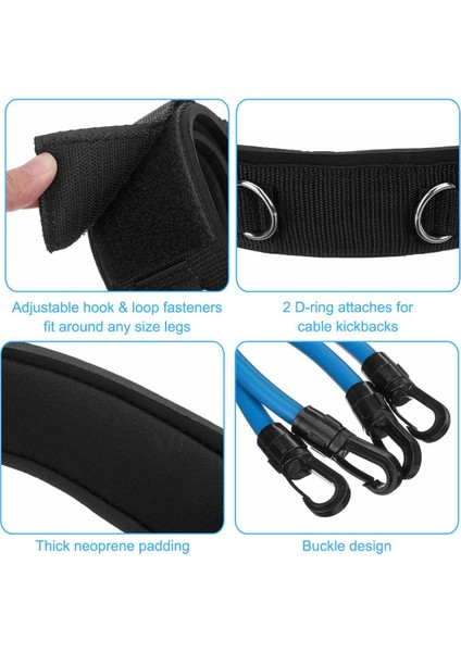 6 100 Lb Tarzı Bacak Direnç Bantları Tekvando Eğitmeni Çekme Halatı Koşu Hız Çeviklik Tren Egzersiz Atlama Eğitimi Lateks Elastik Bantlar Fitness (Yurt Dışından) fırsatları