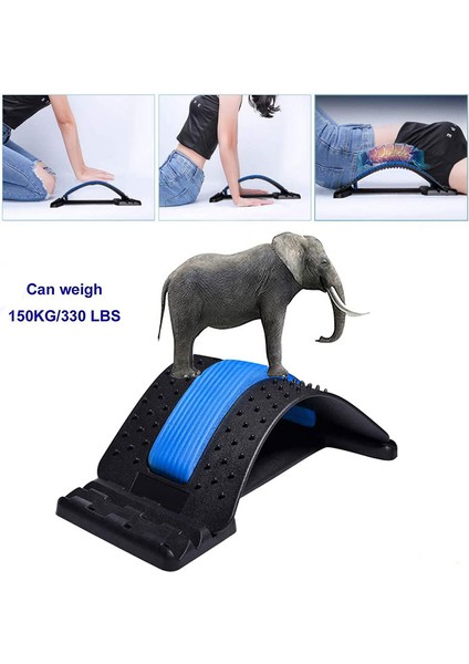 Stil 2 Mor Stil Multi-Level Adjustable Back Massager Stretcher Lumbar Spine Support Corrector Neck Stretch Tools Massage Relaxation (Yurt Dışından) indirimleri