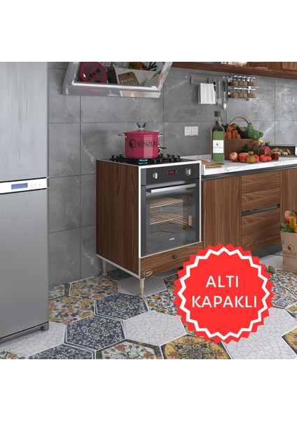Kenzlife ankastre modülü kabini tulyum cvz fırın ocak dolabı özel boy ayarlı ayaklı kapaklı