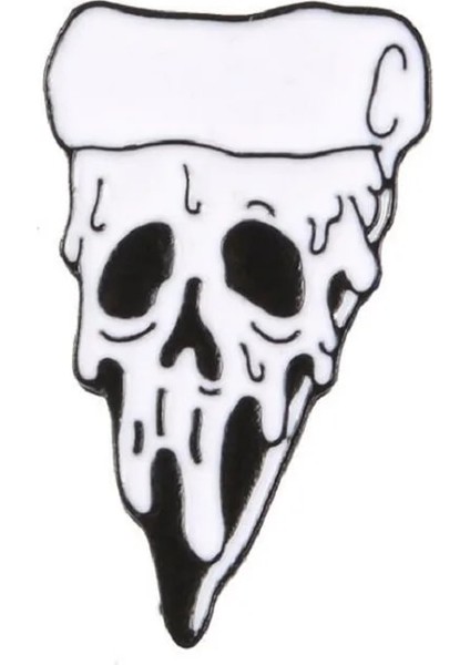 XZ226 Karikatür Eğlenceli Pizza Saç Kafatası Emaye Pimleri Punk Iskelet Düğme Rozetleri Moda Takı Arkadaşlar Için Sırt Çantası Gömlek Aksesuarları (Yurt Dışından)