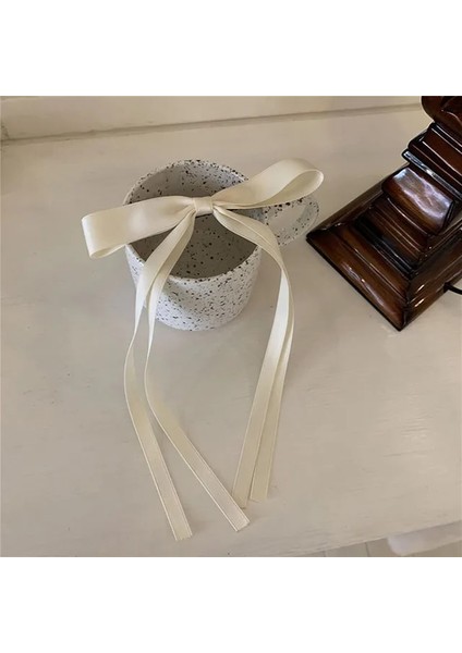 Kırık Beyaz Şeker Büyük Şerit Ilmek Saç Klipleri Kadınlar Için Trendy Uzun Tokalar Tokalarım Kafa Bandı Kızlar Saç Aksesuarları Düğün Takı (Yurt Dışından)