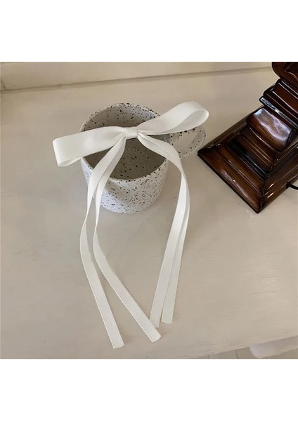 Beyaz Şeker Büyük Şerit Ilmek Saç Klipleri Kadınlar Için Trendy Uzun Tokalar Tokalarım Kafa Bandı Kızlar Saç Aksesuarları Düğün Takı (Yurt Dışından)
