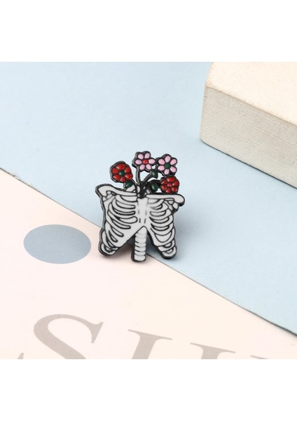 Kalp Çanta 2 3 Punk Tarzı Insan Organları Emaye Pimleri Kalp Diseksiyon Beyin Iskelet Şekli Broş Ceket Yaka Pin Rozetleri Takı Arkadaş Için Hediye (Yurt Dışından)