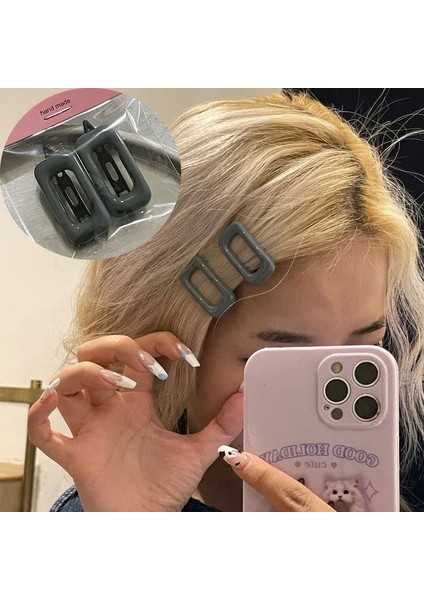D 2 Adet/takım Tatlı Kare Şeker Renk Saç Klipleri Güzel Küçük Firkete Basit Saç Aksesuarları Moda Takı Hediye Kadın Kızlar Için (Yurt Dışından) fırsatları