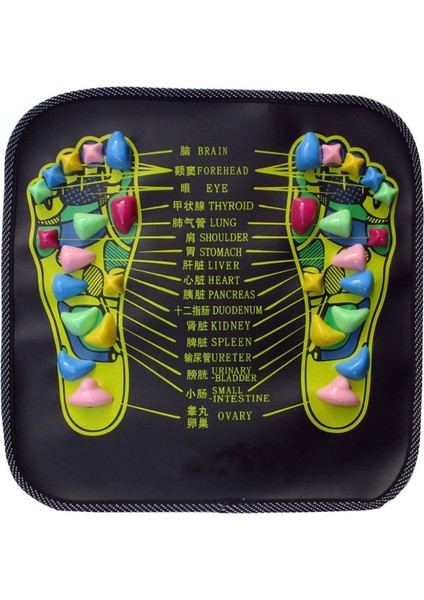 Siyah Stil Refleksoloji Yürüyüşü Taş Ayak Taşınabilir Pratik Kolaylık Kan Dolaşımı Promosyon Fitness Acupressure Mat (Yurt Dışından)