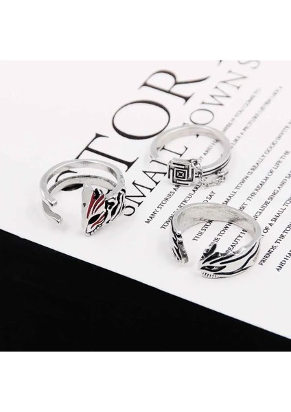 E Yeniden Boyutlandırılabilir 1 Adet Anime Çevre Birimleri Yüzük Kurosaki Ichigo Cosplay Unisex Ayarlanabilir Yeniden Boyutlandırılabilir Çift Maskesi Yüzükler Takı Hediye Oyuncaklar (Yurt Dışından) fırsatları