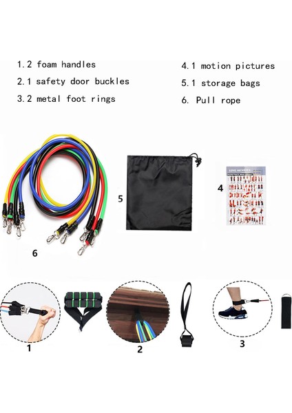 Stil Bir Stil 11 1 Direnç Bantları Seti Crossfit Eğitim Egzersiz Yoga Tüpleri Çekme Halatı Kauçuk Genişletici Elastik Bantlar Fitness Ekipmanları (Yurt Dışından) indirimleri