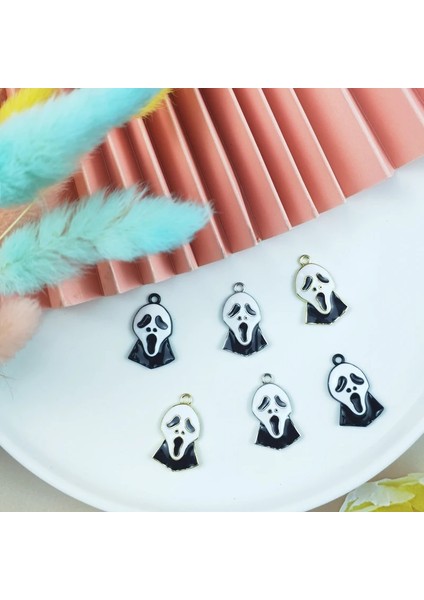 Altın Apeur 10 Adet Cadılar Bayramı Takılar Alaşım Iskelet Avatar Maskesi Charm Kolye Kolye Küpe Anahtarlık Diy Takı Bulguları (Yurt Dışından)