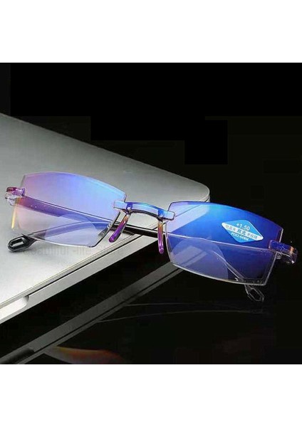 400 Derece Stili Ultralight Çerçevesiz Unisex Anti Mavi Işık Bisiklet Güneş Gözlüğü Radyasyon Bilgisayar Presbiyopi Okuyucular Okuma Günlük Gözlükler (Yurt Dışından)