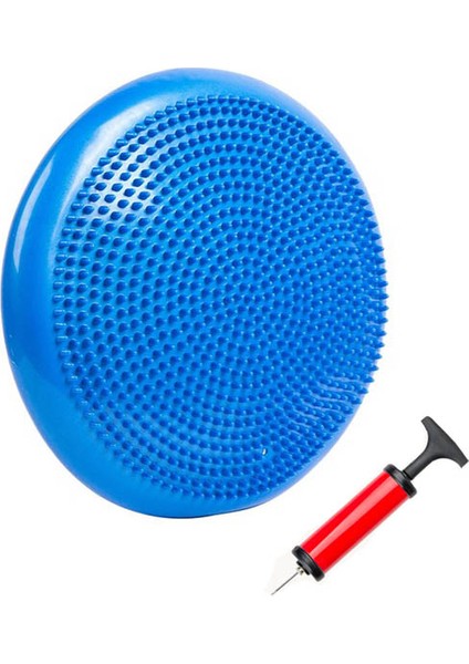 Mavi Stil Pvc Şişme Yoga Topu Yastık Denge Pedi Masaj Fitness Topları Pilates Anti- Topu Fitball Eğitimi Ev Pompalı (Yurt Dışından)