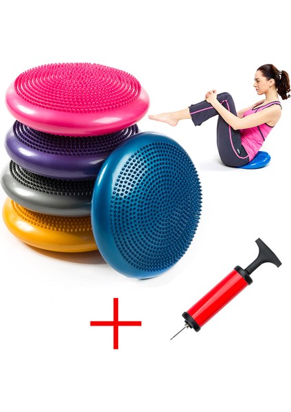 Mavi Stil Pvc Şişme Yoga Topu Yastık Denge Pedi Masaj Fitness Topları Pilates Anti- Topu Fitball Eğitimi Ev Pompalı (Yurt Dışından) fiyatları