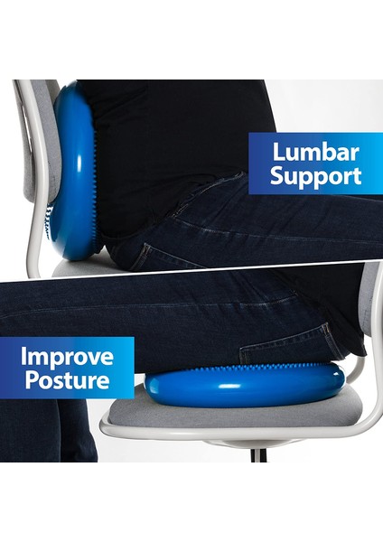 Mavi Stil Pvc Şişme Yoga Topu Yastık Denge Pedi Masaj Fitness Topları Pilates Anti- Topu Fitball Eğitimi Ev Pompalı (Yurt Dışından) fırsatları