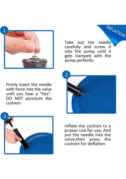 Mavi Stil Pvc Şişme Yoga Topu Yastık Denge Pedi Masaj Fitness Topları Pilates Anti- Topu Fitball Eğitimi Ev Pompalı (Yurt Dışından) indirimleri