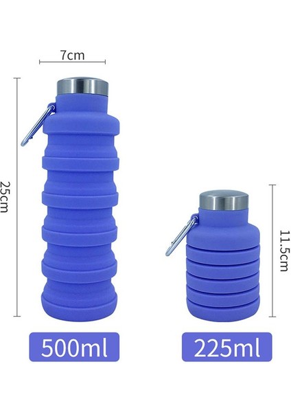 Mor Tarzı 550 ml Taşınabilir Silikon Su Şişesi Geri Çekilebilir Katlanır Kahve Şişe Bardakları E Açık Seyahat Araçları Katlanabilir Spor Şişeleri (Yurt Dışından)