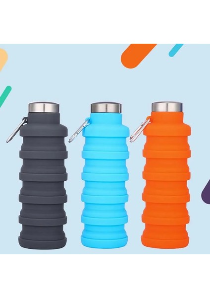 Mor Tarzı 550 ml Taşınabilir Silikon Su Şişesi Geri Çekilebilir Katlanır Kahve Şişe Bardakları E Açık Seyahat Araçları Katlanabilir Spor Şişeleri (Yurt Dışından) fırsatları