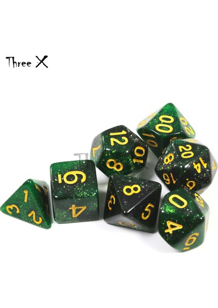 Mor Mavi Tarzı Üst Sınıf Karışık Renkli Yaratıcı Evren Galaxy Zar Seti D4-D20 Royal Glitter Powder Dnd Rpg Için Inanılmaz Etki (Yurt Dışından) fırsatları