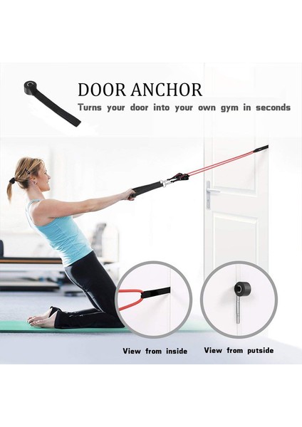 Siyah Genişletici Bant Stili Ull Halat Direnç Bantları Atlama Ipi ile Set Kapı Çapa Ayak Bileği Askıları Ev Spor Salonu Egzersizi Için 8 Şekilli Streç Bant Kolları (Yurt Dışından) fırsatları