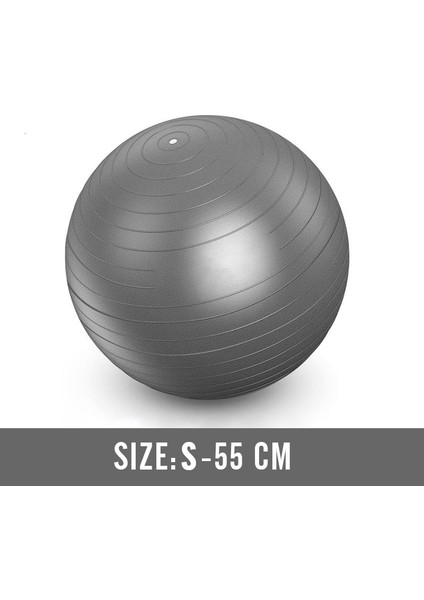 Gri 55 cm Stili Kadınlar Için cm Kalınlaşma Pilates Yoga Topları Bola Pilates Fitness Salonu Denge Fitball Egzersiz Egzersiz Stabilite Isviçre Topu (Yurt Dışından)