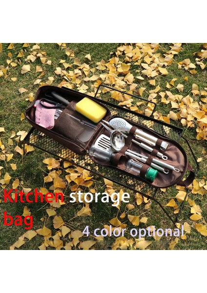 Siyah Stil 36X20.5X 6cm Açık Kamp Tencere Konteyner Çanta Taşınabilir Sofra Mutfak Pişirme Gereçleri Organizatör Seyahat Barbekü Saklama Çantası (Yurt Dışından) modelleri