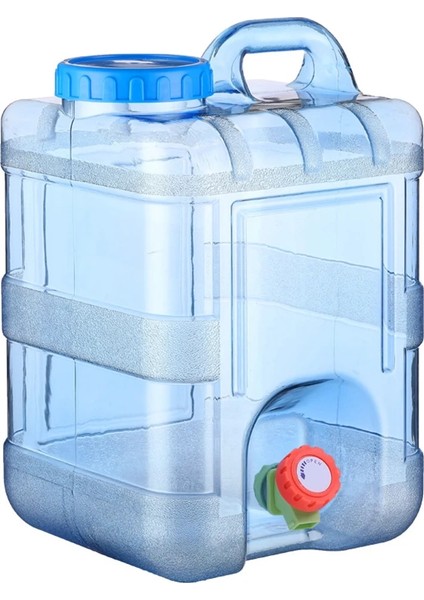 15L Tarzı L Kapasiteli Açık Su Kovası Taşınabilir Sürüş Su Deposu Gıda Sınıfı Pc Su Kabı, Kamp Yürüyüşü Için Musluklu (Yurt Dışından)
