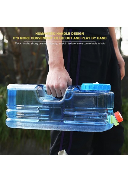 15L Tarzı L Kapasiteli Açık Su Kovası Taşınabilir Sürüş Su Deposu Gıda Sınıfı Pc Su Kabı, Kamp Yürüyüşü Için Musluklu (Yurt Dışından) fiyatları