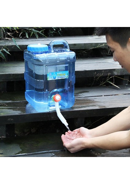 15L Tarzı L Kapasiteli Açık Su Kovası Taşınabilir Sürüş Su Deposu Gıda Sınıfı Pc Su Kabı, Kamp Yürüyüşü Için Musluklu (Yurt Dışından) indirimleri