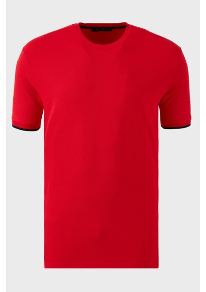 Streç Pamuklu Regular Fit Bisiklet Yaka T Shirt Erkek T Shirt 5902981