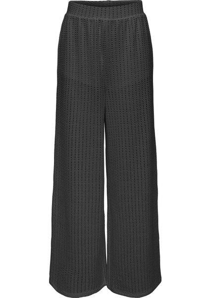 Onlfreya Ajurlu Straight Fit Yüksek Bel Geniş Paça Pantolon Bayan Pantolon 15349329
