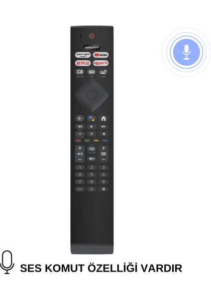 Philips Pus Serisi Android LED Tv Uyumlu Kumanda Ses Komutlu