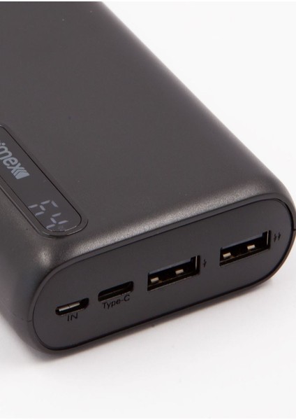 Simx S-28 Ware 20.000MAH Dijital Göstergeli 12W Hızlı Şarj Power Bank -Siyah