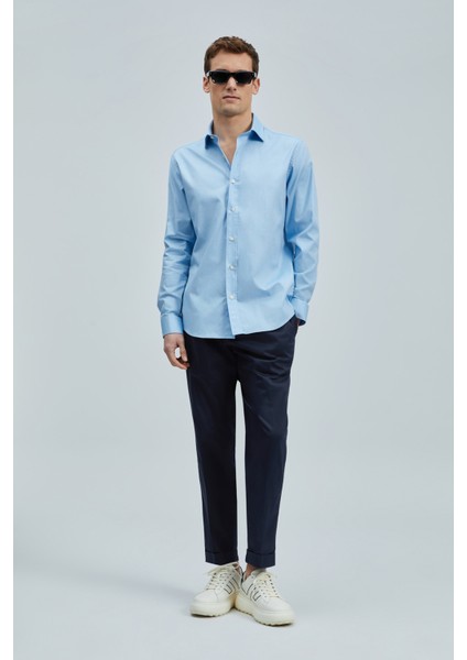 Danıel Erkek Basic Gömlek Regular Fit Gri