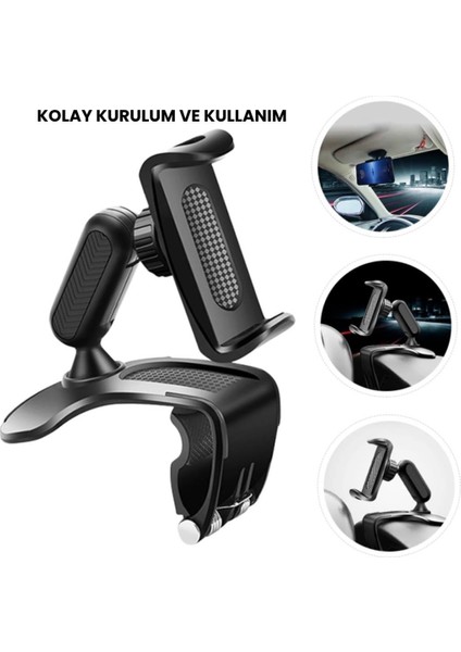 360 Derece Dönebilen Gösterge Paneli Üzeri Telefon Tutucu, Güneşlik ve Gösterge Panel Uyumlu fırsatları