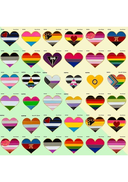 XY0633 Gökkuşağı Eşcinsel Ruj Öpücük Dudak Gurur Bayrağı Gurur Kalp Şeklinde Bayrak Yaka Pin Rozeti Pin Broş Simgeler XY0633 (Yurt Dışından) fiyatları