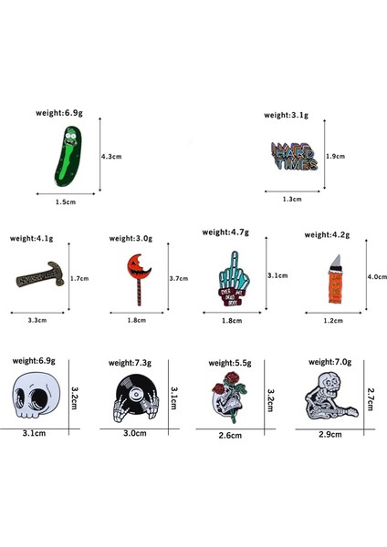 Orak Punk Müzik Sevgilisi Dj Kafatası Emaye Pin Gitar Gotik Koyu Iskelet Broş Zor Zamanlar Mektup Yaka Iğneler Sırt Çantası Rozeti Takı Hediye (Yurt Dışından) fırsatları