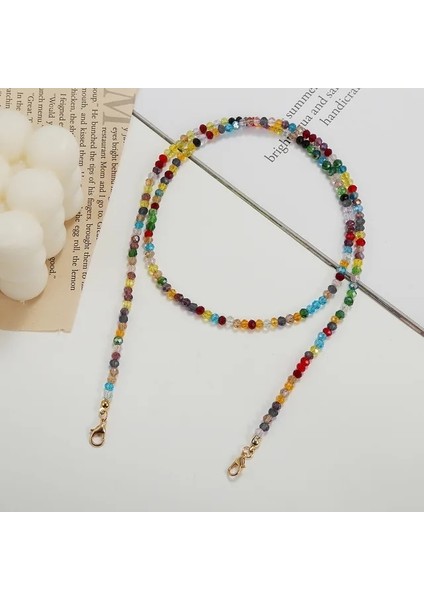 Karışık Renk 01 Kadınlar Için Trendy Gözlük Zinciri Anti-Kayıp Kristal Güneş Gözlüğü Ipi Maske Askısı Boyun Kordon Boyun Gözlük Zinciri Takı Hediye Asın (Yurt Dışından)