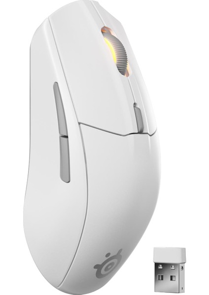 Rival 3 Wireless Gen 2 Gaming Mouse - 2.4ghz ve Bluetooth Bağlantı - Beyaz