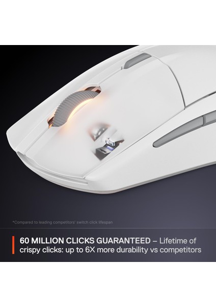 Rival 3 Wireless Gen 2 Gaming Mouse - 2.4ghz ve Bluetooth Bağlantı - Beyaz