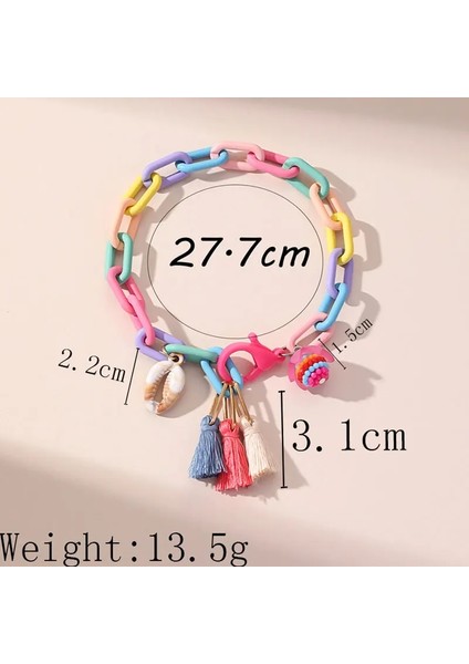 B Yeni Moda Renkli Ekleme Halhal Kadın Kızlar Yaratıcı Şeker Renk Bohemian Püskül Ayak Bileği Zincirleri Rahat Plaj Parti Takı (Yurt Dışından) fırsatları
