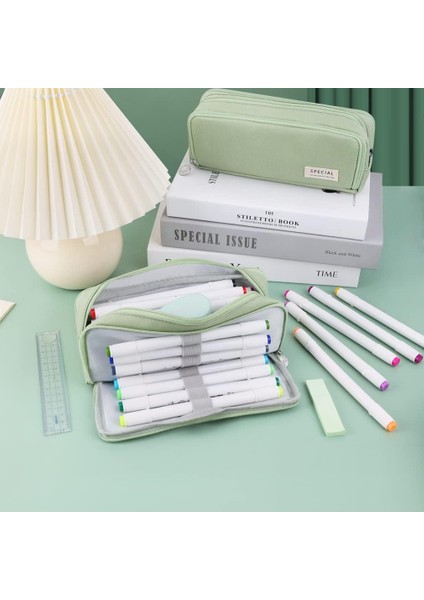 Kawaii Kalem Kutusu Büyük Kapasiteli Saklama Çantası Düzenleyici Ofis Öğrenci Japon Kırtasiye Okul Malzemeleri (Yurt Dışından) modelleri