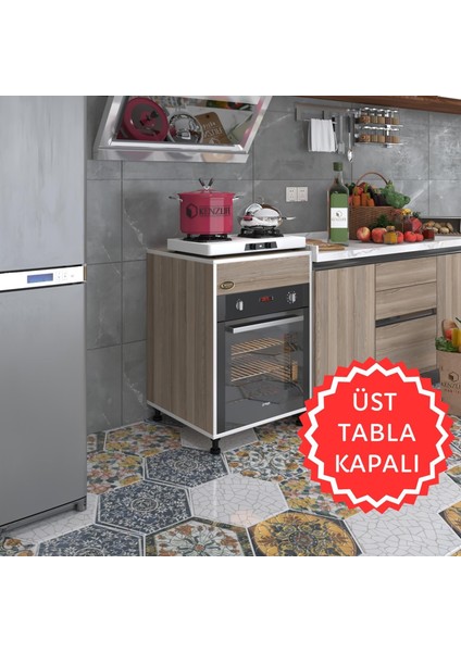 Kenzlife ankastre modülü kabini kalimera crd 85*60*56 fırın ocak dolabı ayarlı ayaklı üstü kapalı