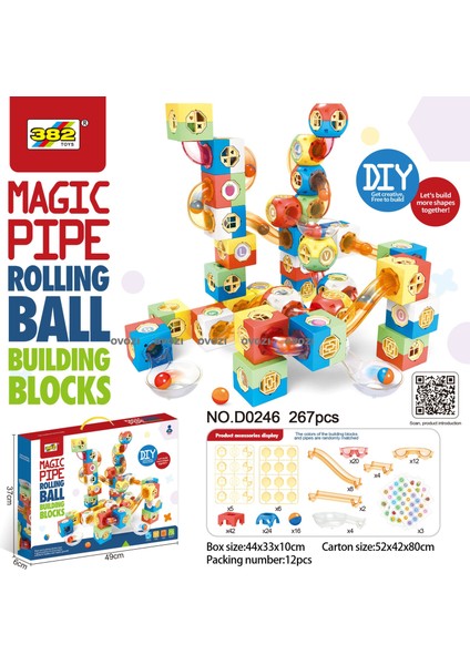 Boru Izi Rollerball Puzzle Yapı Taşı Eğitici Oyuncaklar (Yurt Dışından)