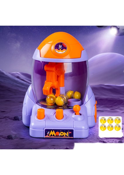 Uzay Roket Pençe Makinesi Top Makinesi Gachapon Makinesi Erkek ve Kız Çocukları Için Eğitici Oyuncaklar Çocuk Hediyeleri Oyuncaklar (Yurt Dışından)