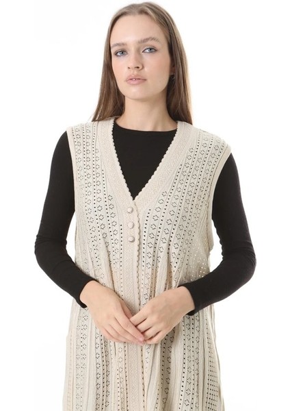 Kadın Triko Mevsimlik Araboy Merserize Büyük Beden Anne Yelek fırsatları