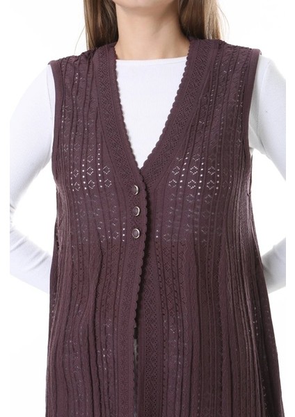 Kadın Triko Mevsimlik Araboy Merserize Büyük Beden Anne Yelek