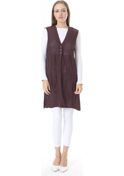 Kadın Triko Mevsimlik Araboy Merserize Büyük Beden Anne Yelek indirimleri