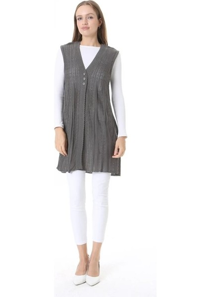 Kadın Triko Mevsimlik Araboy Merserize Büyük Beden Anne Yelek fırsatları