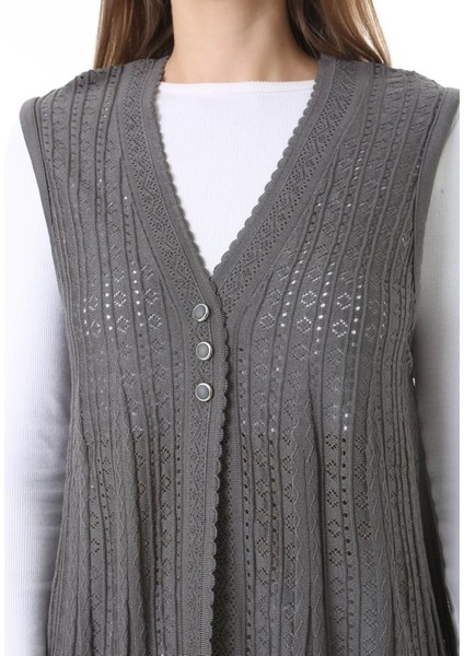 Kadın Triko Mevsimlik Araboy Merserize Büyük Beden Anne Yelek indirimleri