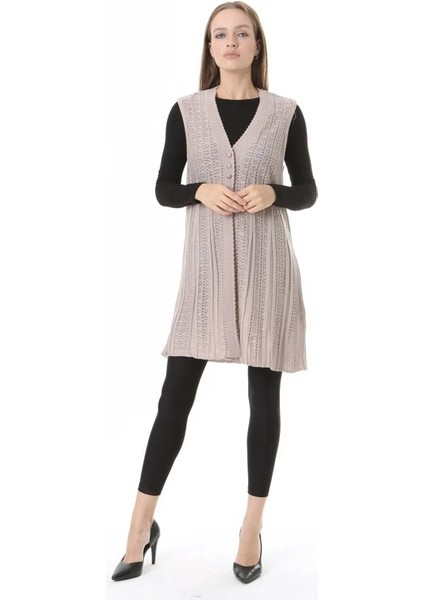 Kadın Triko Mevsimlik Araboy Merserize Büyük Beden Anne Yelek indirimleri