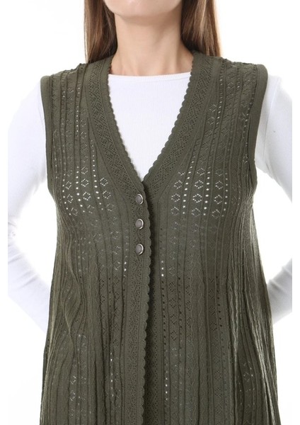 Kadın Triko Mevsimlik Araboy Merserize Büyük Beden Anne Yelek indirimleri