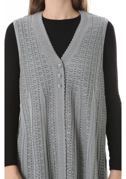 Kadın Triko Mevsimlik Araboy Merserize Büyük Beden Anne Yelek fiyatları